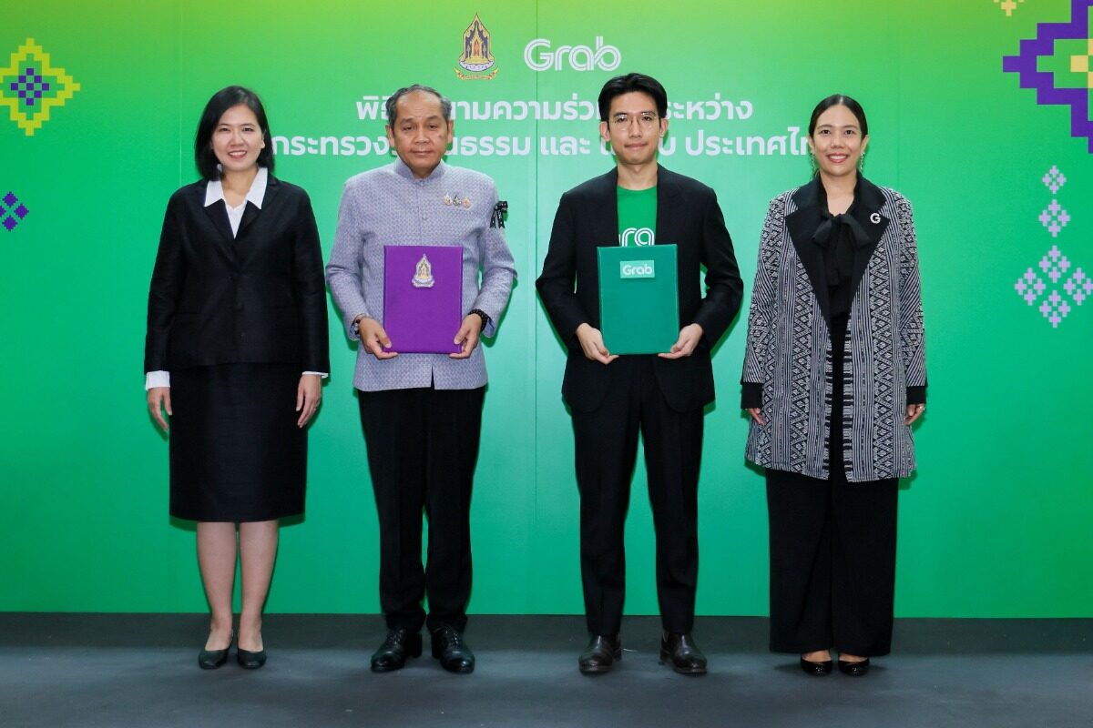 วธ. จับมือ Grab เซ็น MOU 3 ปี ดันท่องเที่ยวเชิงวัฒนธรรมและร้านอาหารชุมชน