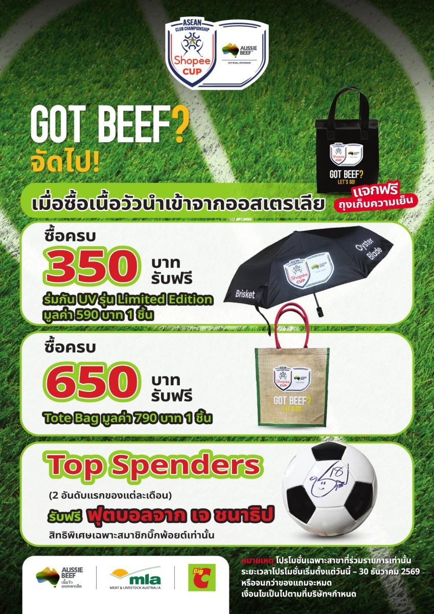 บิ๊กซี เอกมัย จัดโปรเนื้อวัวออสเตรเลีย 399 บาทต่อกิโล พบเจ ชนาธิป 31 ตุลาคมนี้